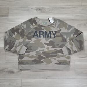 U.S. Army Sweatshirt Women's 2XL Green Camo Long Sleeve New